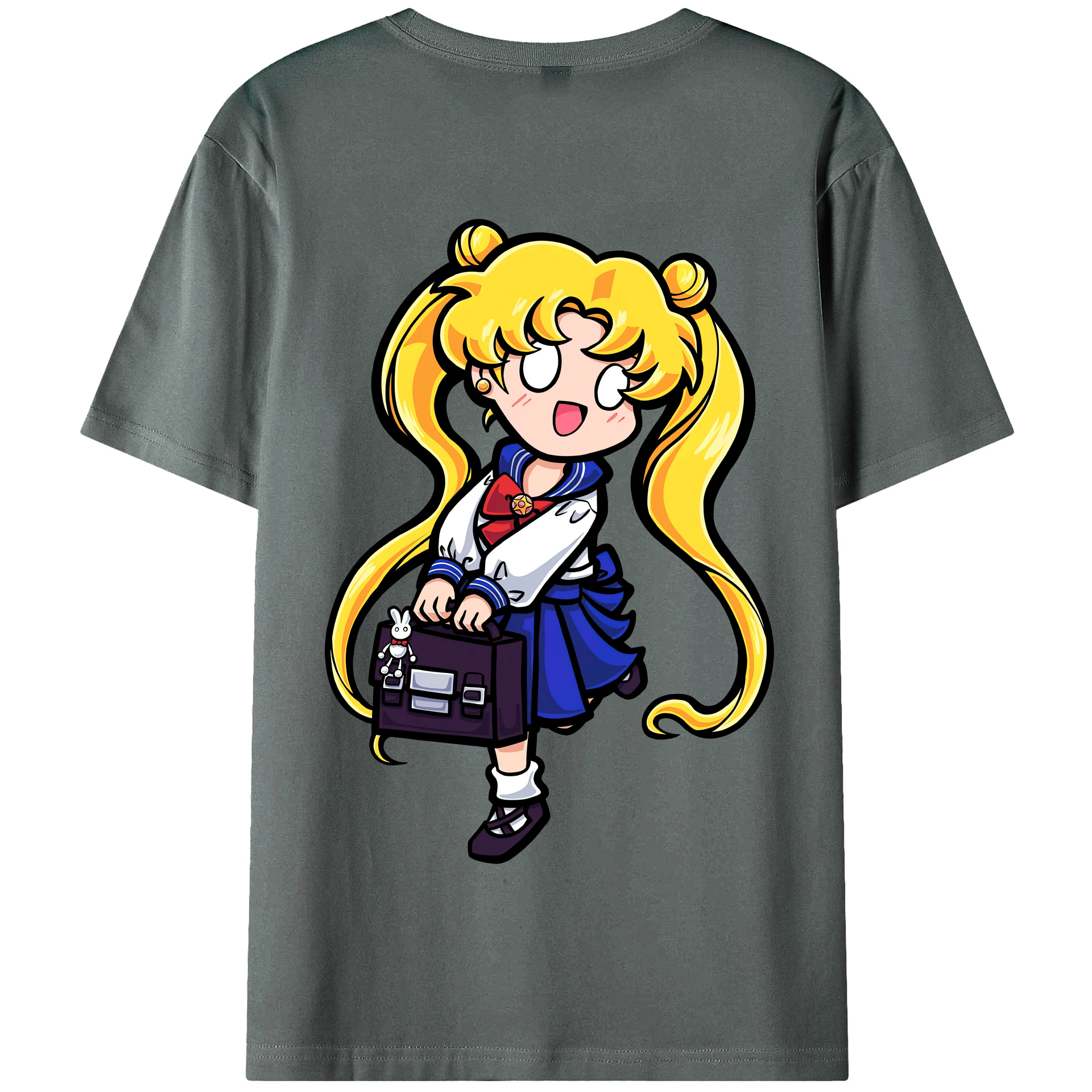 （画像用） 美少女戦士セーラームーン 愛野 美奈子 あいの みなこ Sailor Moon Aino Minako 綿100％半袖Tシャツ（背面プリント）
